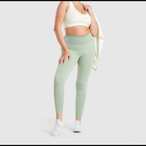 Gymshark x Whitney Ribbed Leggings - Moss Green